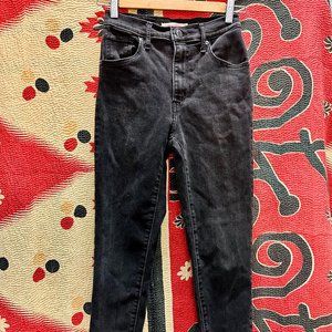 Levi's Mile High Super Skinny Grey Black Jeans W26 x L26
